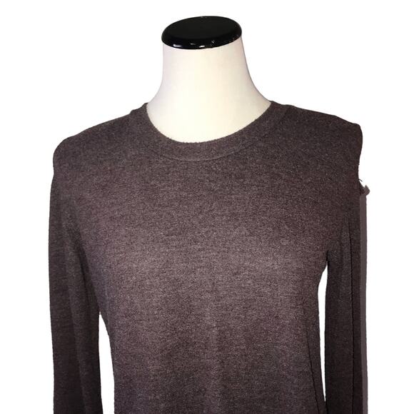 LNA Open Shoulder Purple Knit Top - Picture 3 of 8